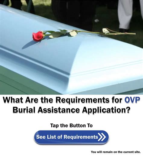 Requirements for OVP Burial Assistance Application .